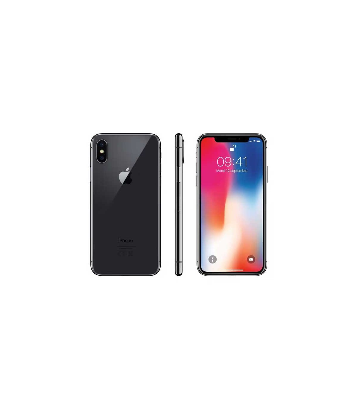 iPhone X Gris espacial Negro pantalla y tapa trasera