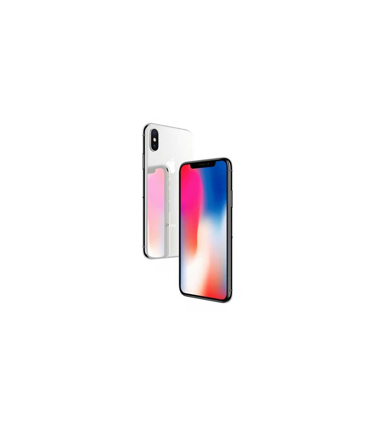 iPhone X Plata pantalla y parte trasera gris