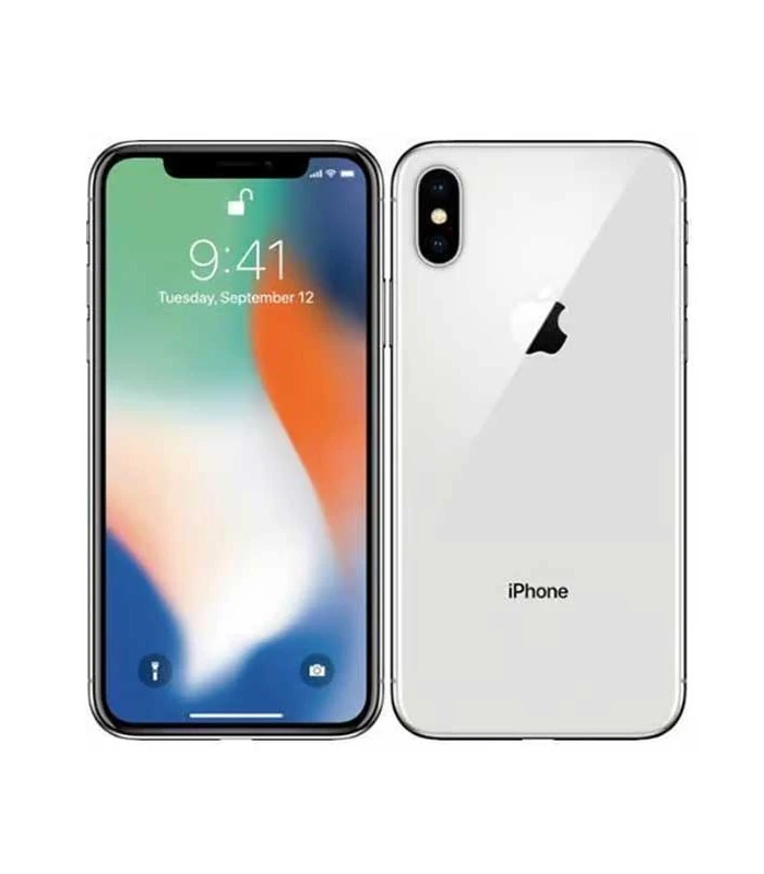 iPhone X Plata parte trasera gris/ plata