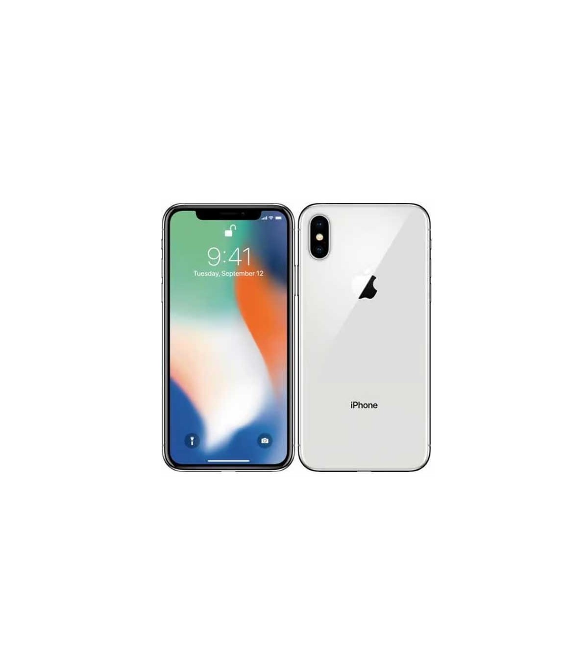iPhone X Plata parte trasera gris/ plata